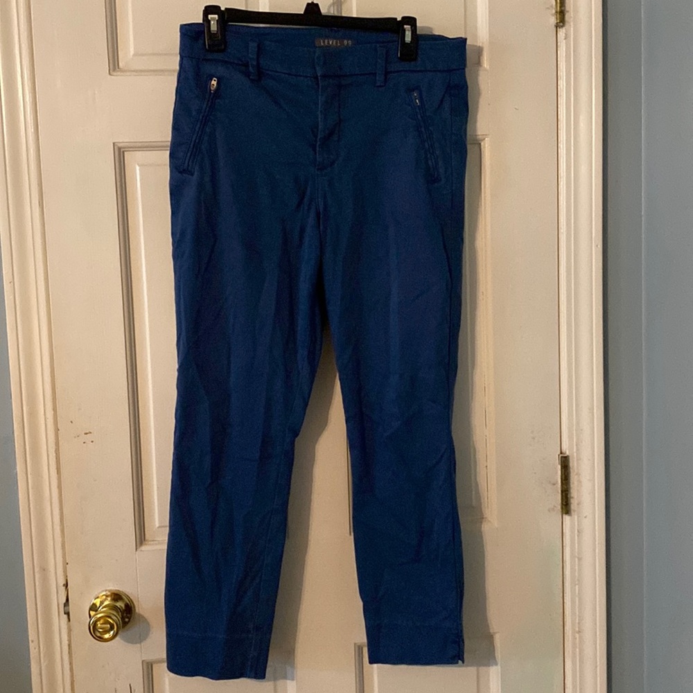 Blue sateen pants